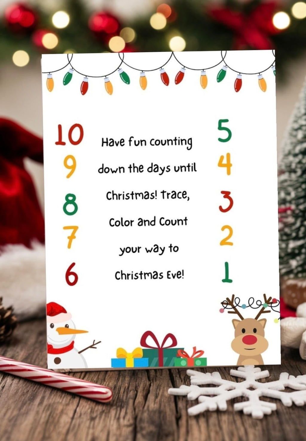 Christmas Countdown Activity Book | Printable Advent Calendar eBook for Kids & Families | Holiday Crafts, Games - Fun Activities - Instant