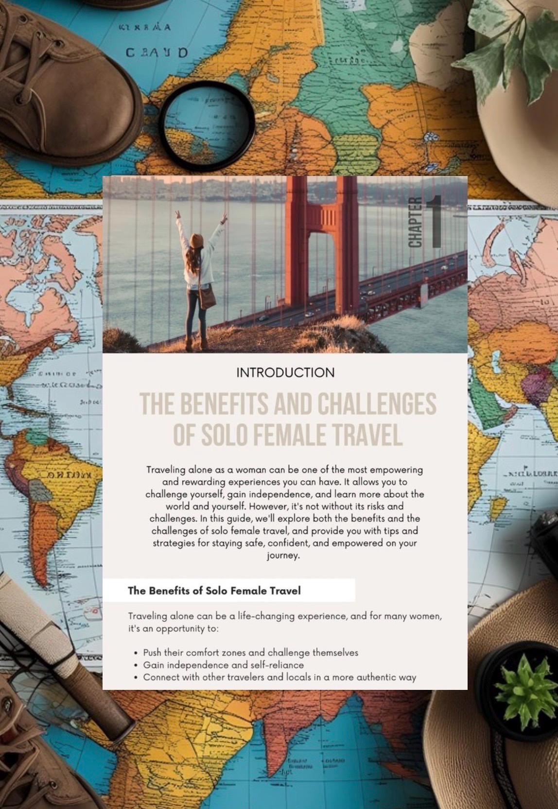 Solo Female Travel Guide | Empowering Women Travelers | Safety Tips & Destination Insights | Digital Download | Travel Advice - Resources