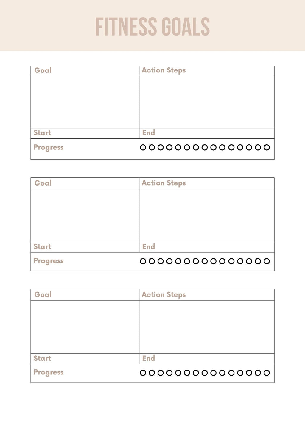 Fitness Planner & Tracker | Daily Workout, Nutrition, Goals | Printable Health - Wellness Organizer | Stay Motivated - Achieve Milestones