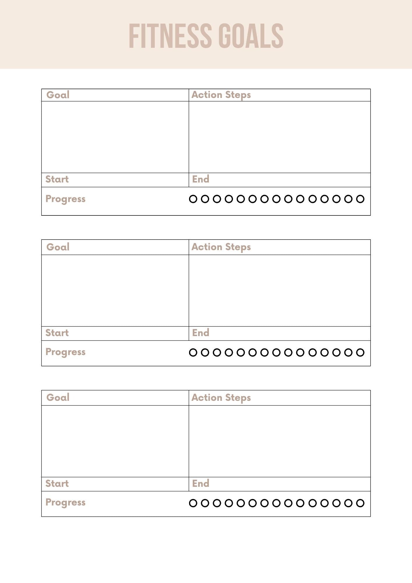 Fitness Planner & Tracker | Daily Workout, Nutrition, Goals | Printable Health - Wellness Organizer | Stay Motivated - Achieve Milestones