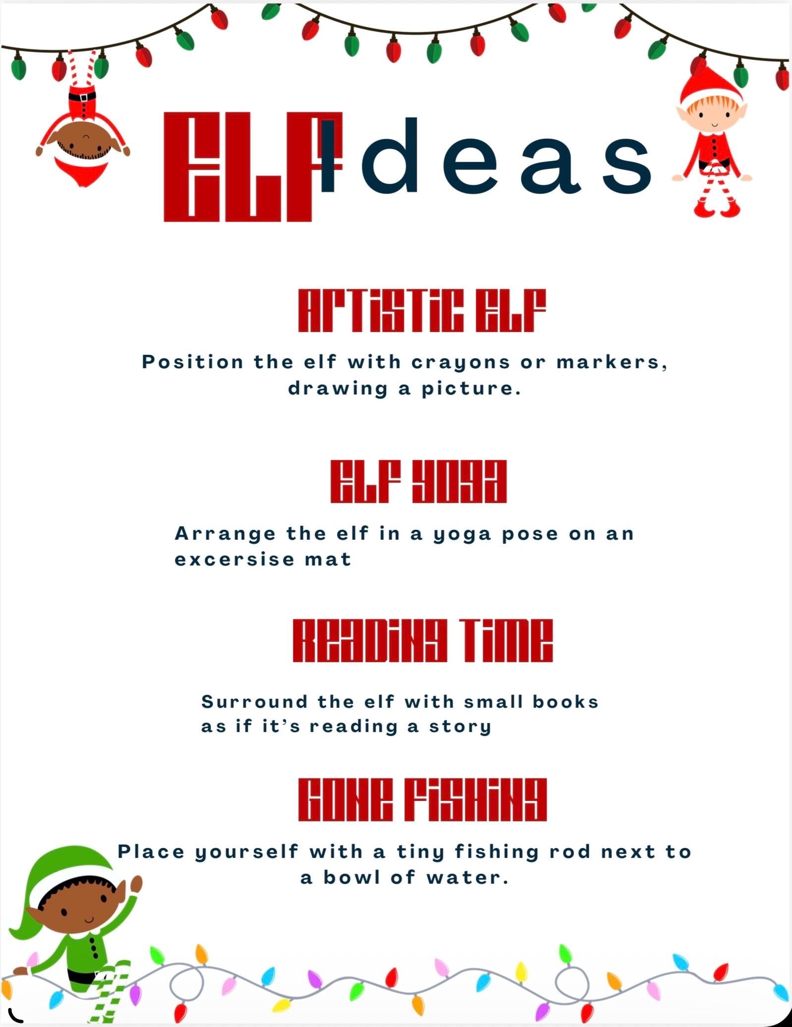 Christmas Elf Ideas PDF Pack: 25 Creative and Funny Elf on the Shelf Scenarios for Kids | Instant Download | Stress-Free Holiday Magic