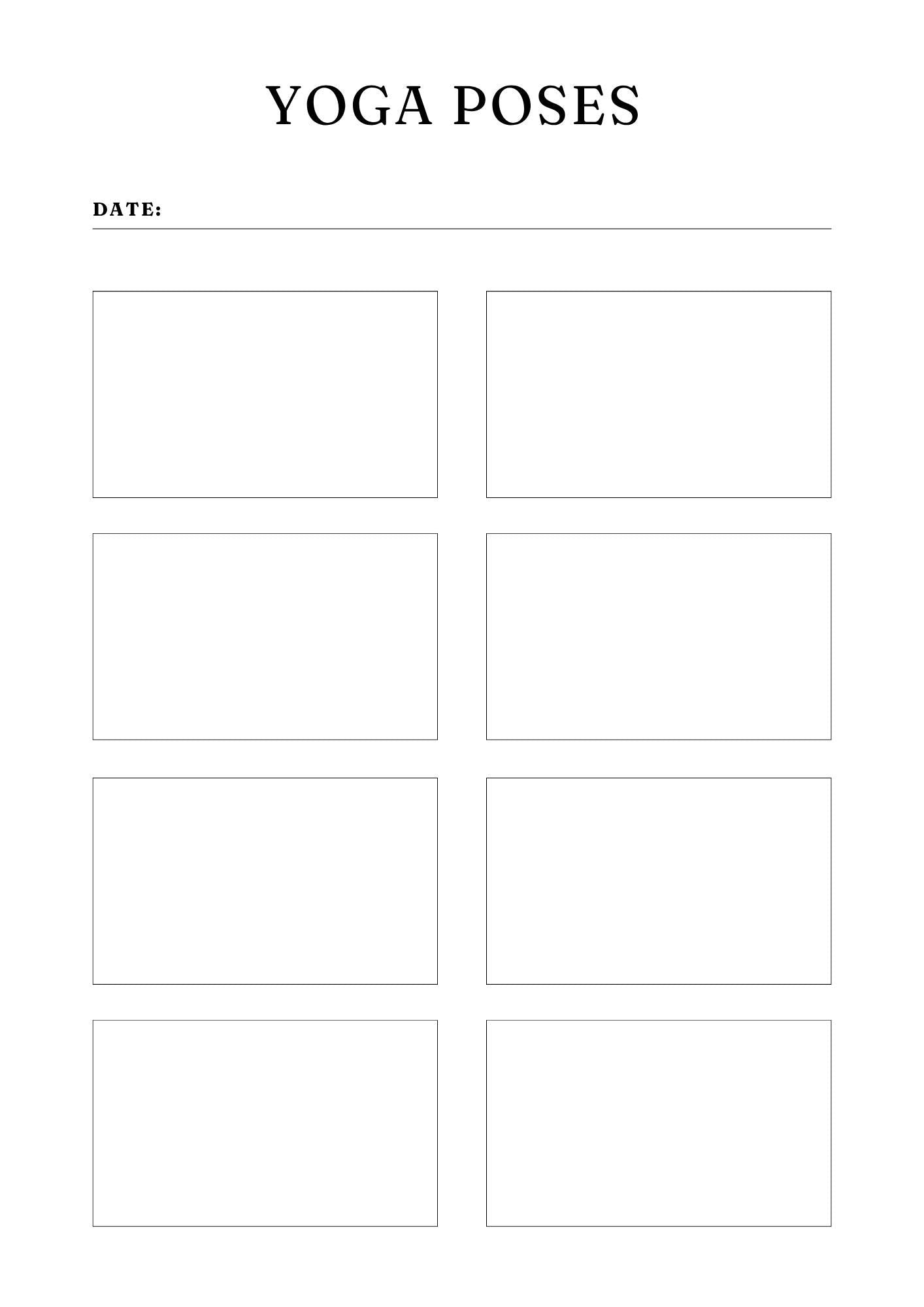 Yoga Session Log Printable Tracker to Enhance Practice & Track Progress | Mindful Reflection, Goal Setting, Poses - More