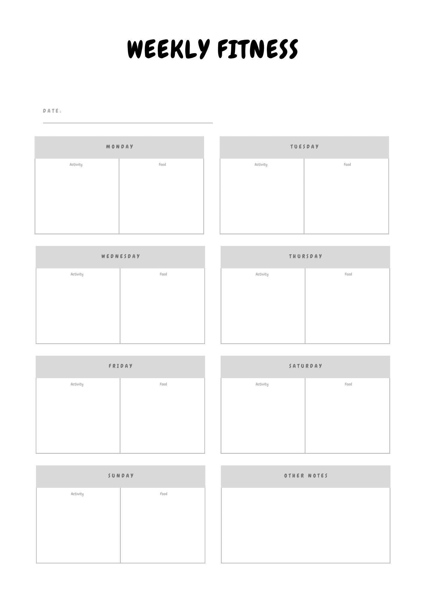 Fitness Goal Crusher Printable Planner - Motivate, Track Progress, Stay Organized - Instant Download