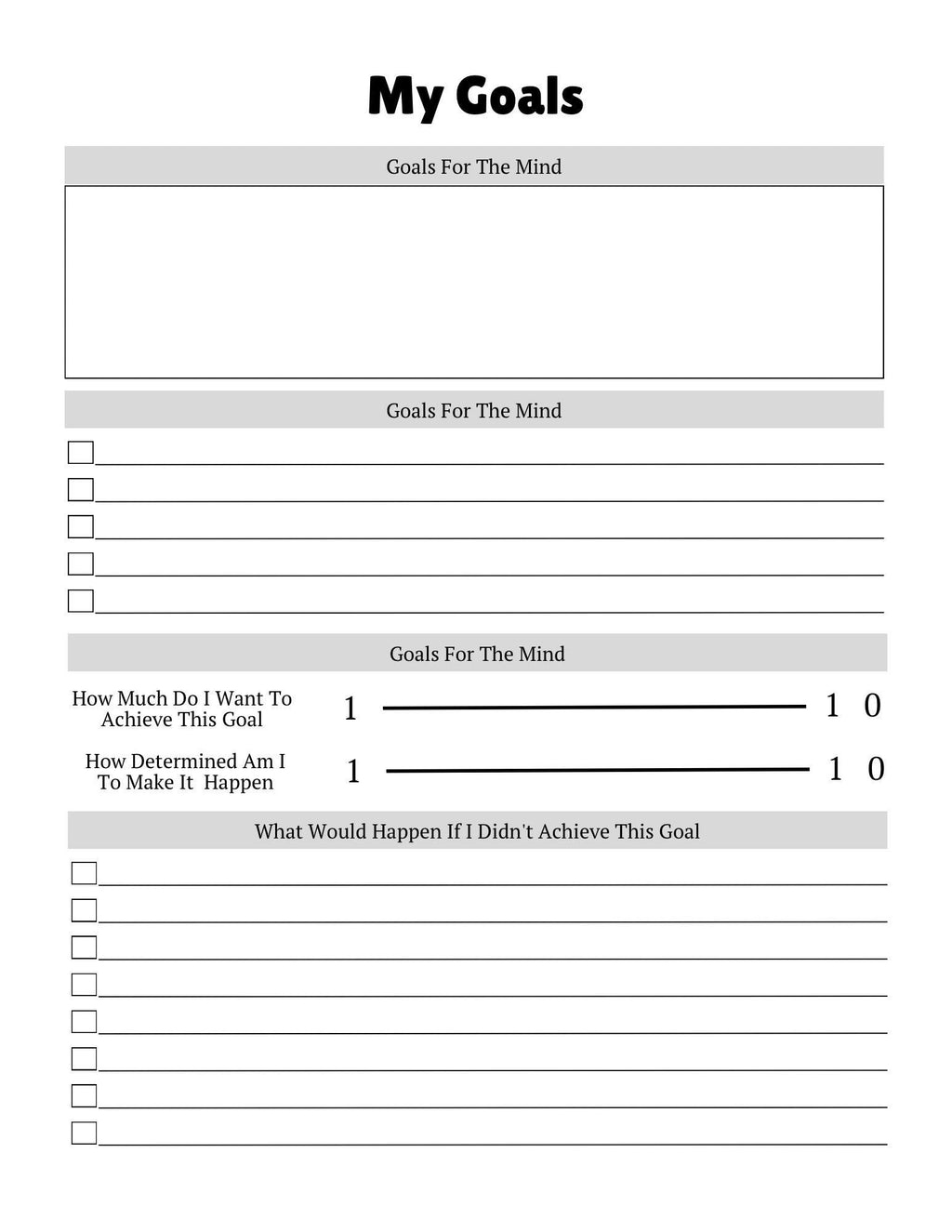 Daily Self Care Planner Mood Tracker | Wellness & Mindfulness Journal PDF for Mental Health | Printable Habit - Gratitude Tracker for