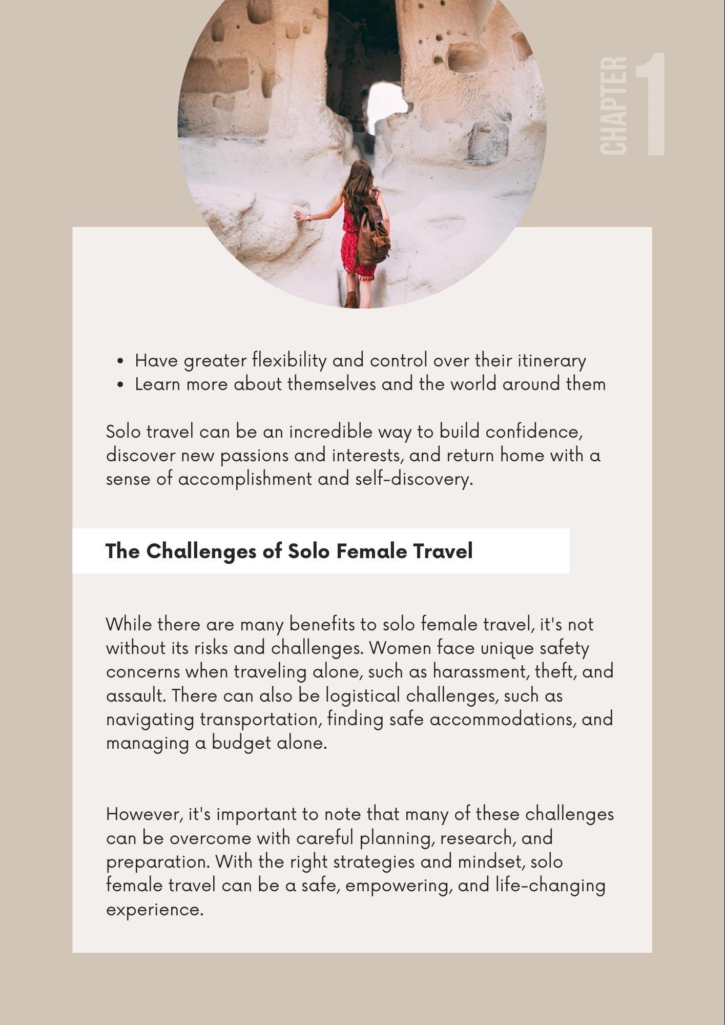 Solo Female Travel Guide | Empowering Women Travelers | Safety Tips & Destination Insights | Digital Download | Travel Advice - Resources