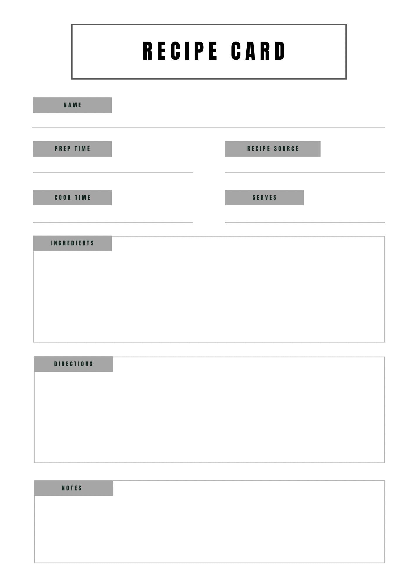 Recipe Cards Bundle