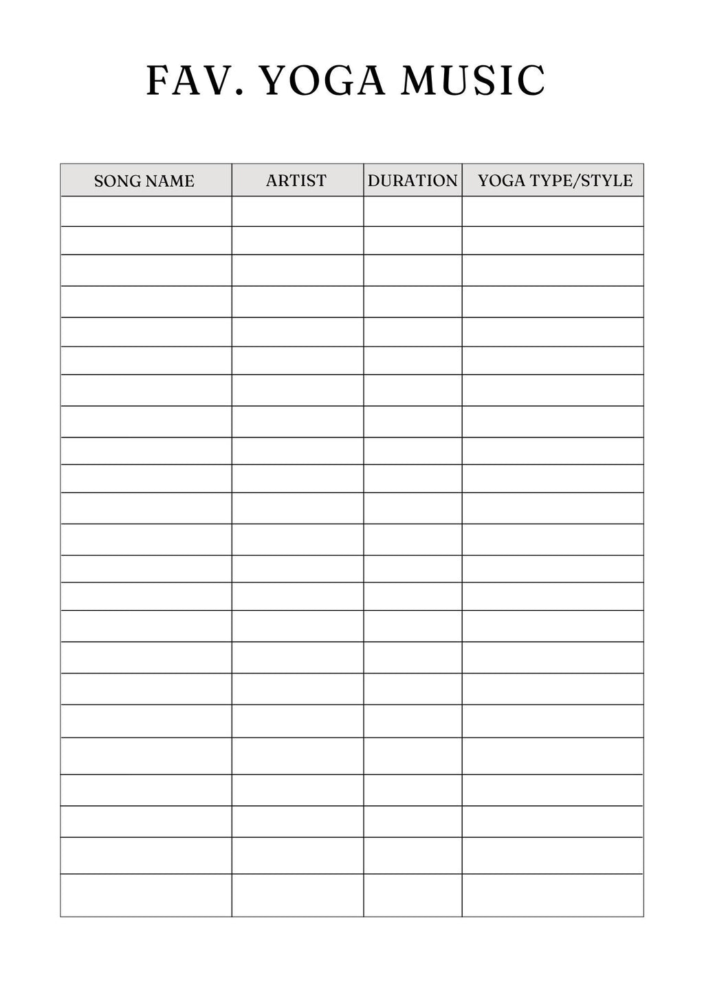 Yoga Session Log Printable Tracker to Enhance Practice & Track Progress | Mindful Reflection, Goal Setting, Poses - More