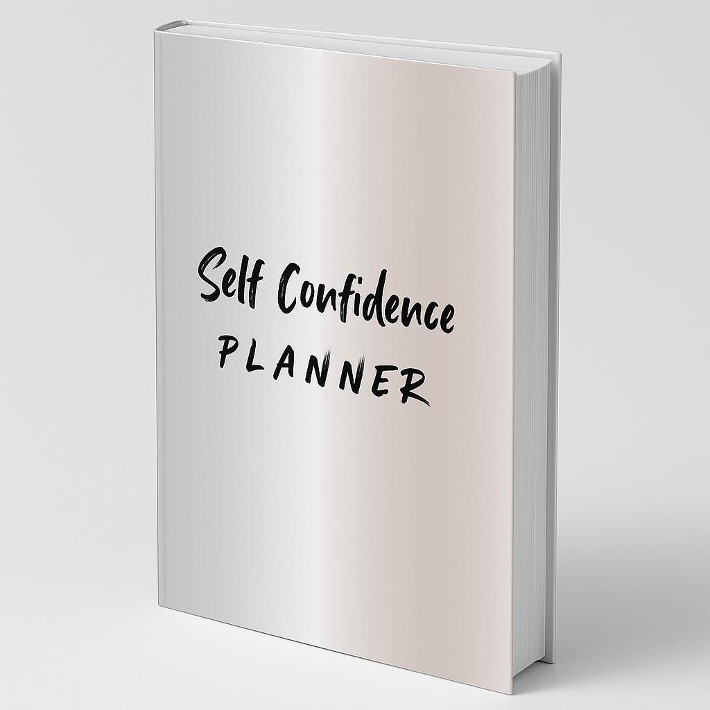 Daily Self-Confidence & Mindset Tracker | Printable Boost Self-Esteem Journal | Confidence Planner PDF | Self-Growth Workbook