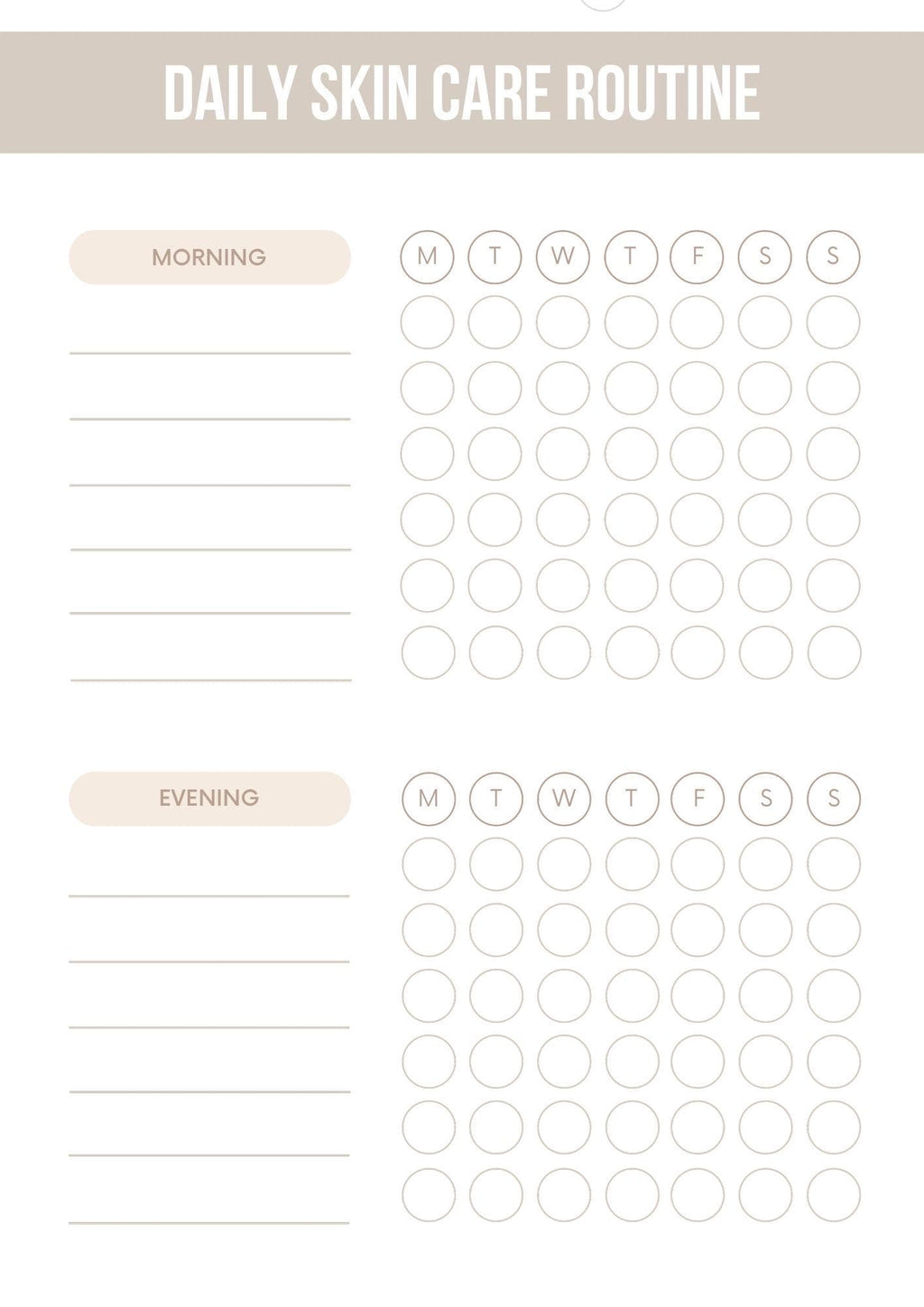 Skincare Routine Organizer | My Skin Profile and Care Planner | Beauty Journal | Personalized Skincare Tracker | Beauty Regimen Tool |