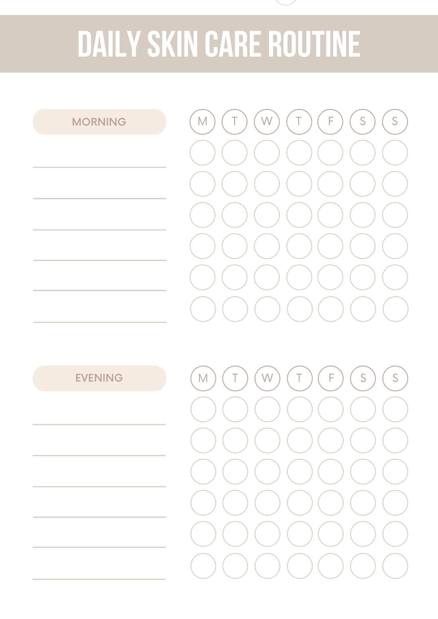 Skincare Routine Organizer | My Skin Profile and Care Planner | Beauty Journal | Personalized Skincare Tracker | Beauty Regimen Tool |