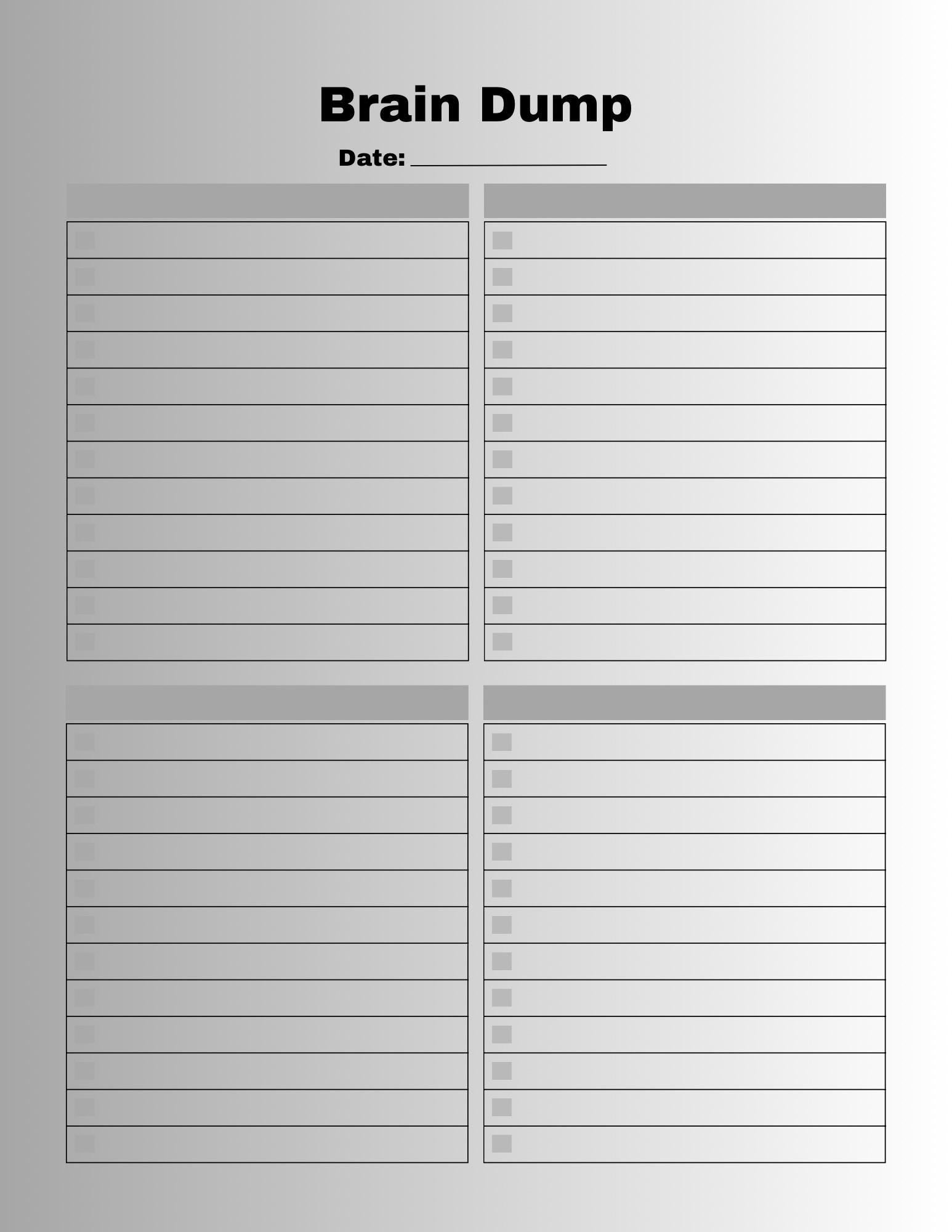 Clear Your Mind: Brain Dump & Focus Planner Bundle | Organize Thoughts, Boost Productivity | Instant Download