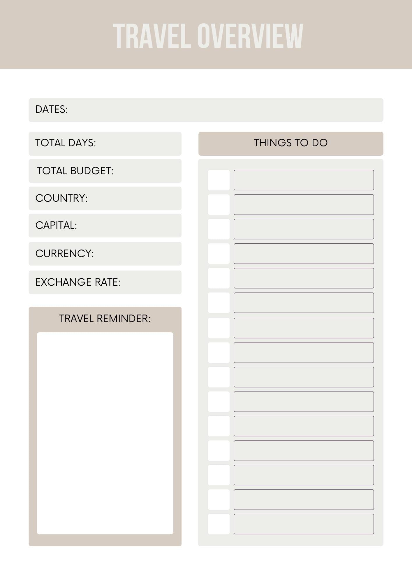 Customizable Travel Journal and Organizer for Explorers | Personalized Vacation Planner and Itinerary | Eco-Friendly Gift Idea