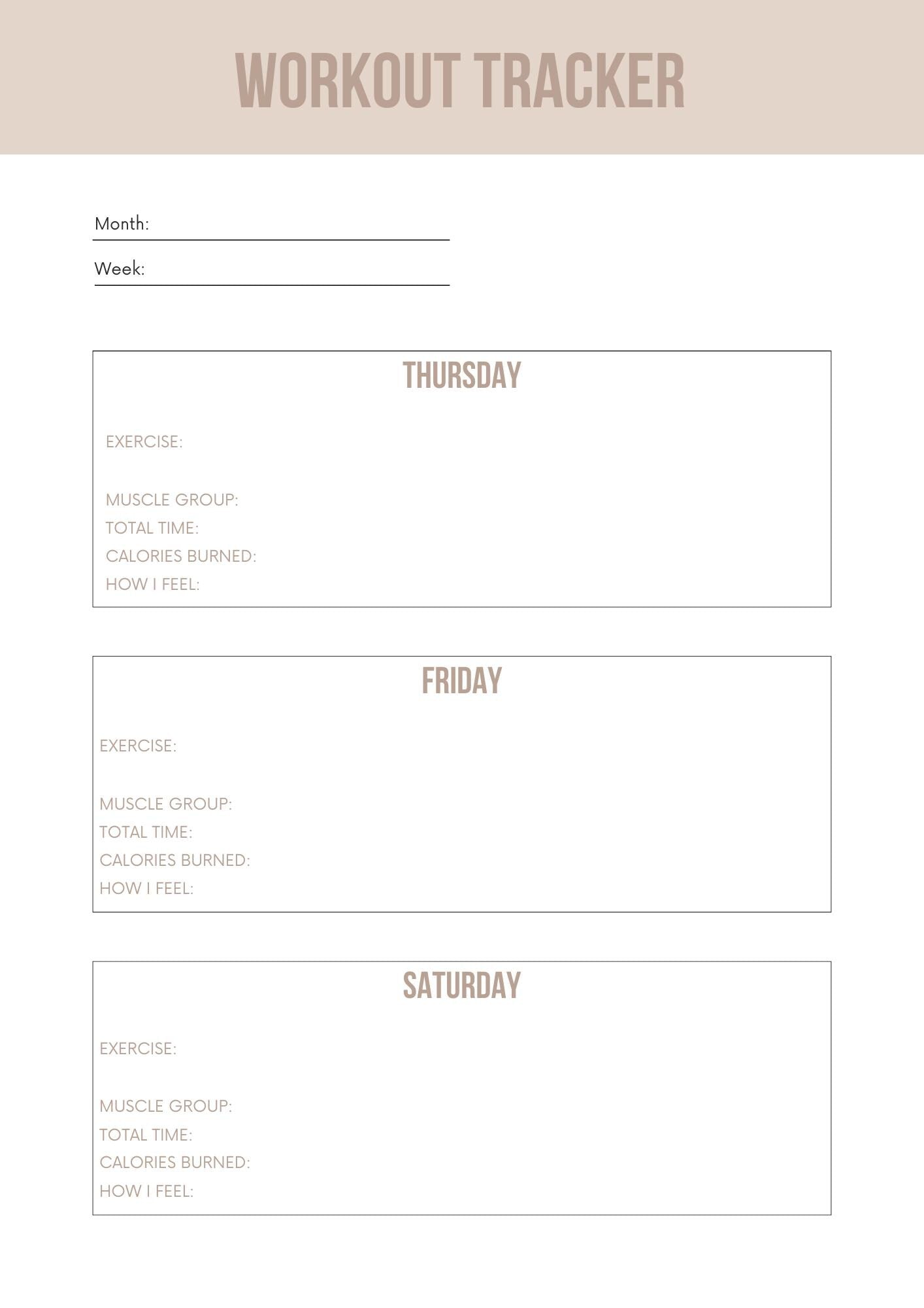 Fitness Planner & Tracker | Daily Workout, Nutrition, Goals | Printable Health - Wellness Organizer | Stay Motivated - Achieve Milestones