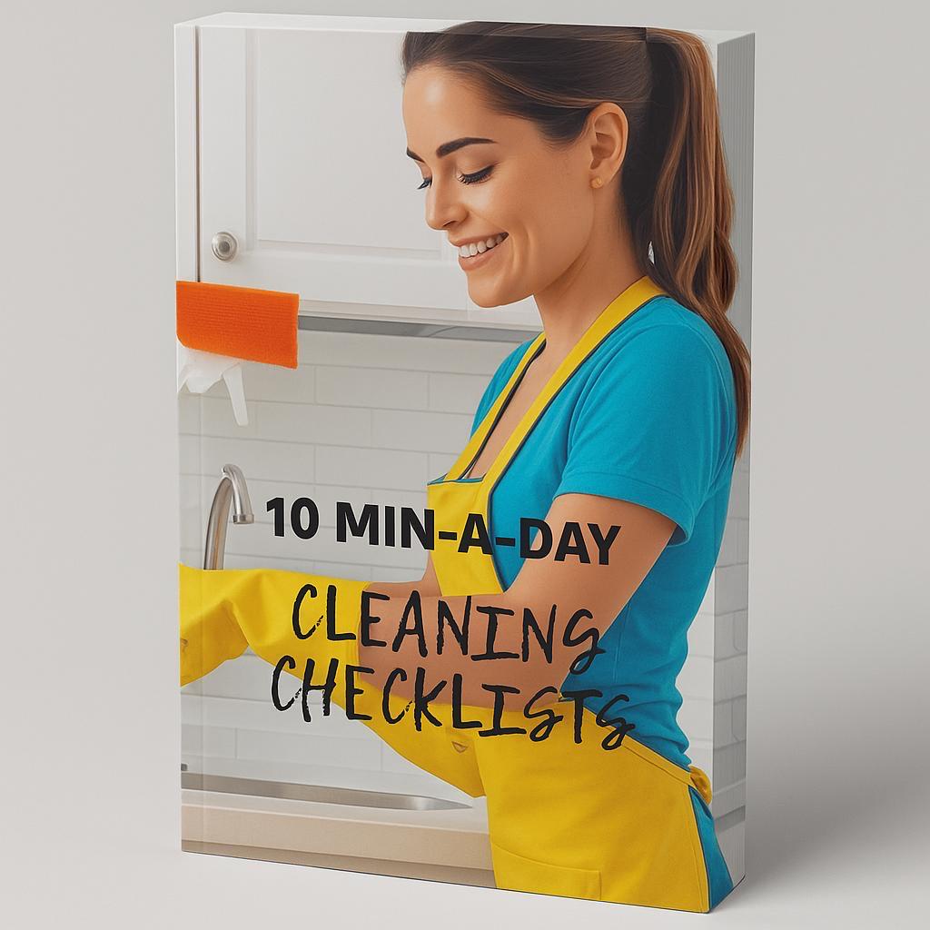 Effortless Cleaning: 10 Min-a-Day Checklist for a Tidy Home | Organize Your Routine in Minutes! Download Now