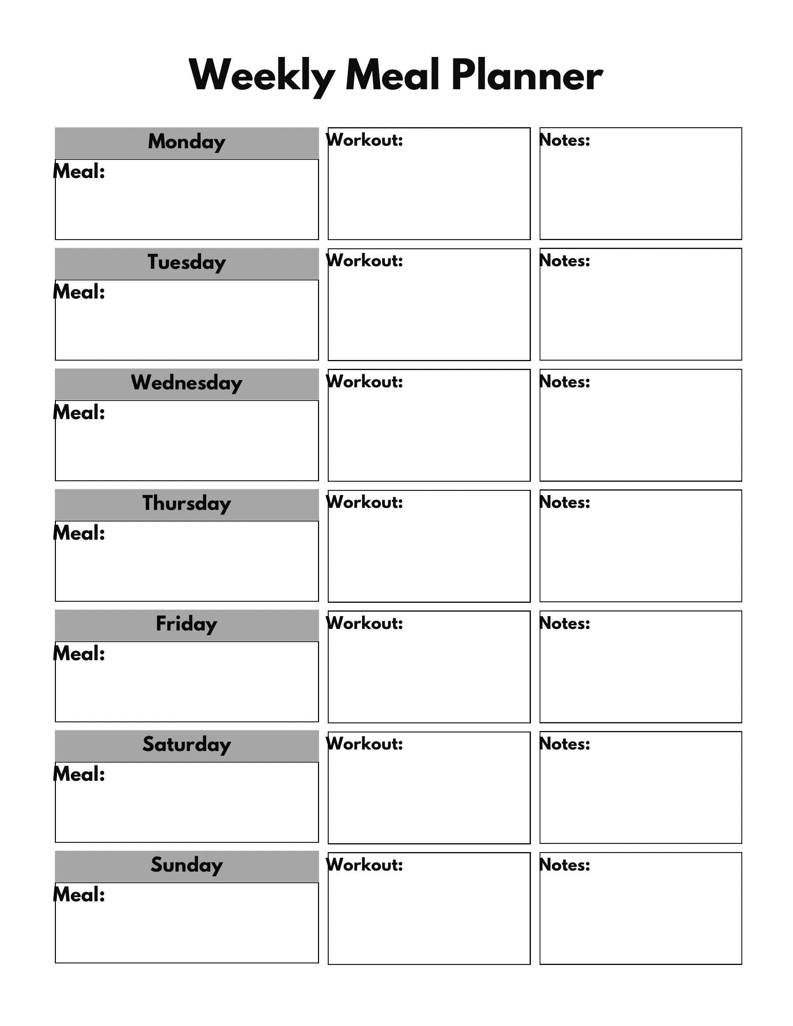 Ultimate Health & Wellness Planner - Daily Food Journal, Fitness Tracker, Meal Planner, Self-Care Pages - Digital Download
