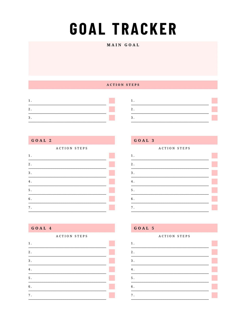 Ultimate Goal Planner Kit | SMART Goals, Vision Board, Action Plan | PDF Download - Goal Setting Workbook & Productivity Tracker - Digital