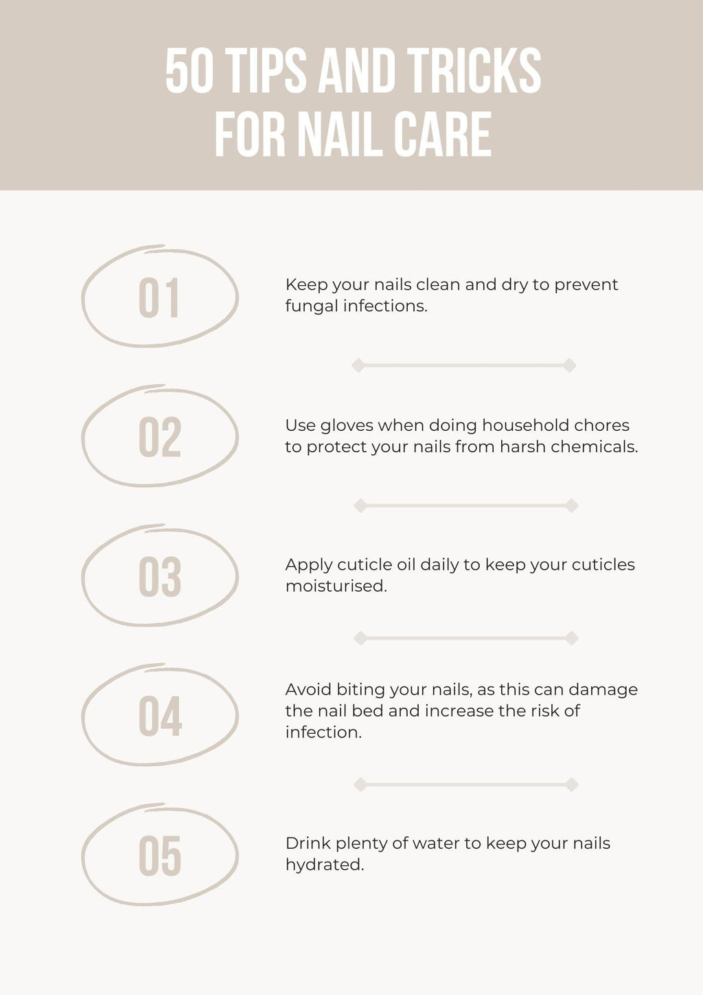 Ultimate Nail Care Guide: 50 Tips for Healthy Nails | Printable Nail Health Tips | Fungal Infection Prevention | Nail Enthusiasts Gift