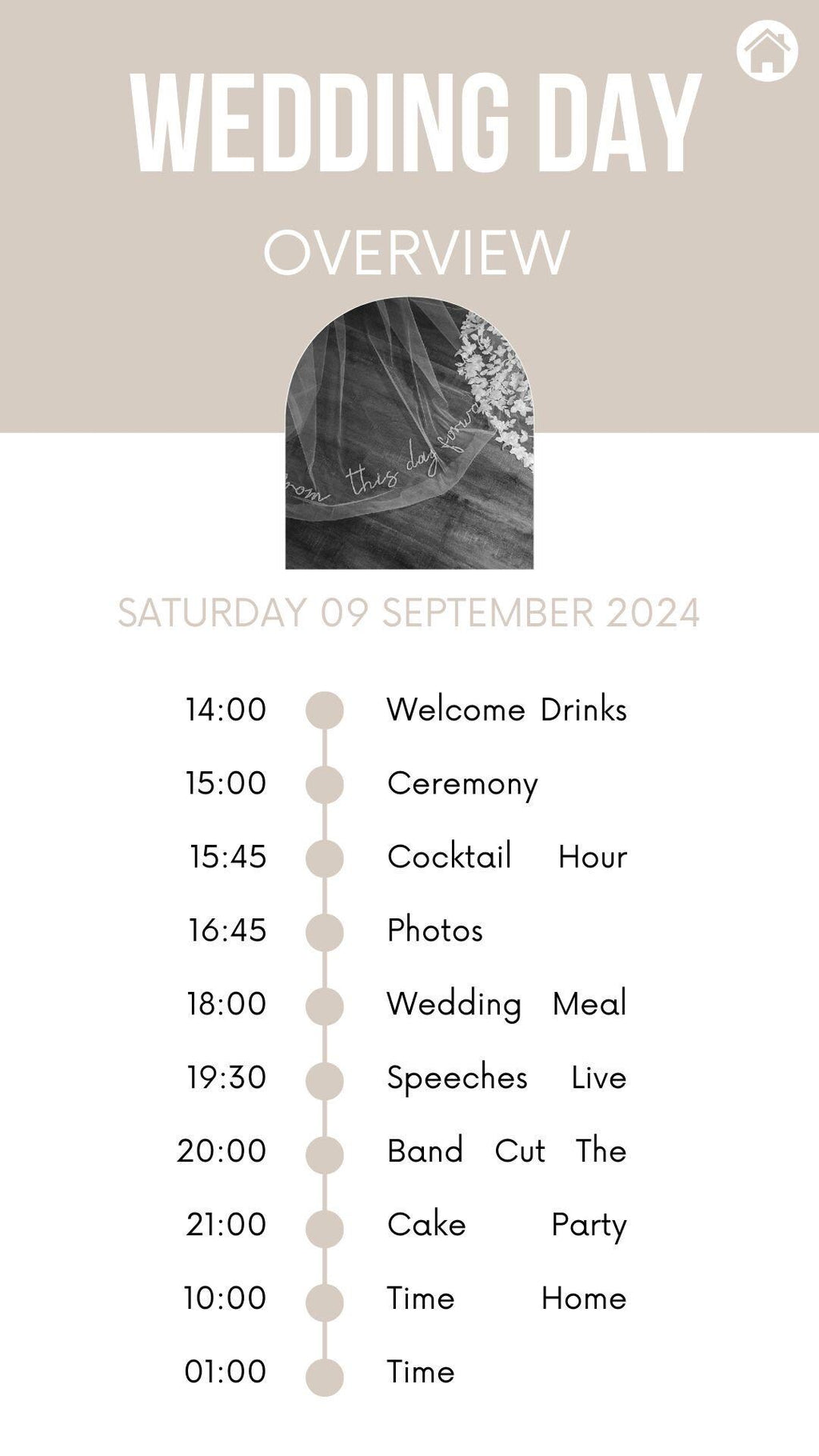 Elegant Wedding Itinerary Template | Comprehensive Guide for Your Special Day