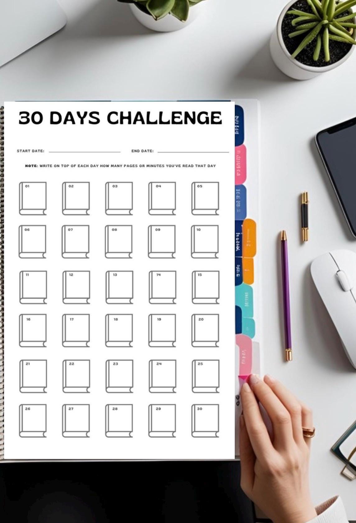 Organize Your Reading Journey | Beautifully Designed Reading Planner for Bookworms and Students | Printable PDF for Tracking Goals and