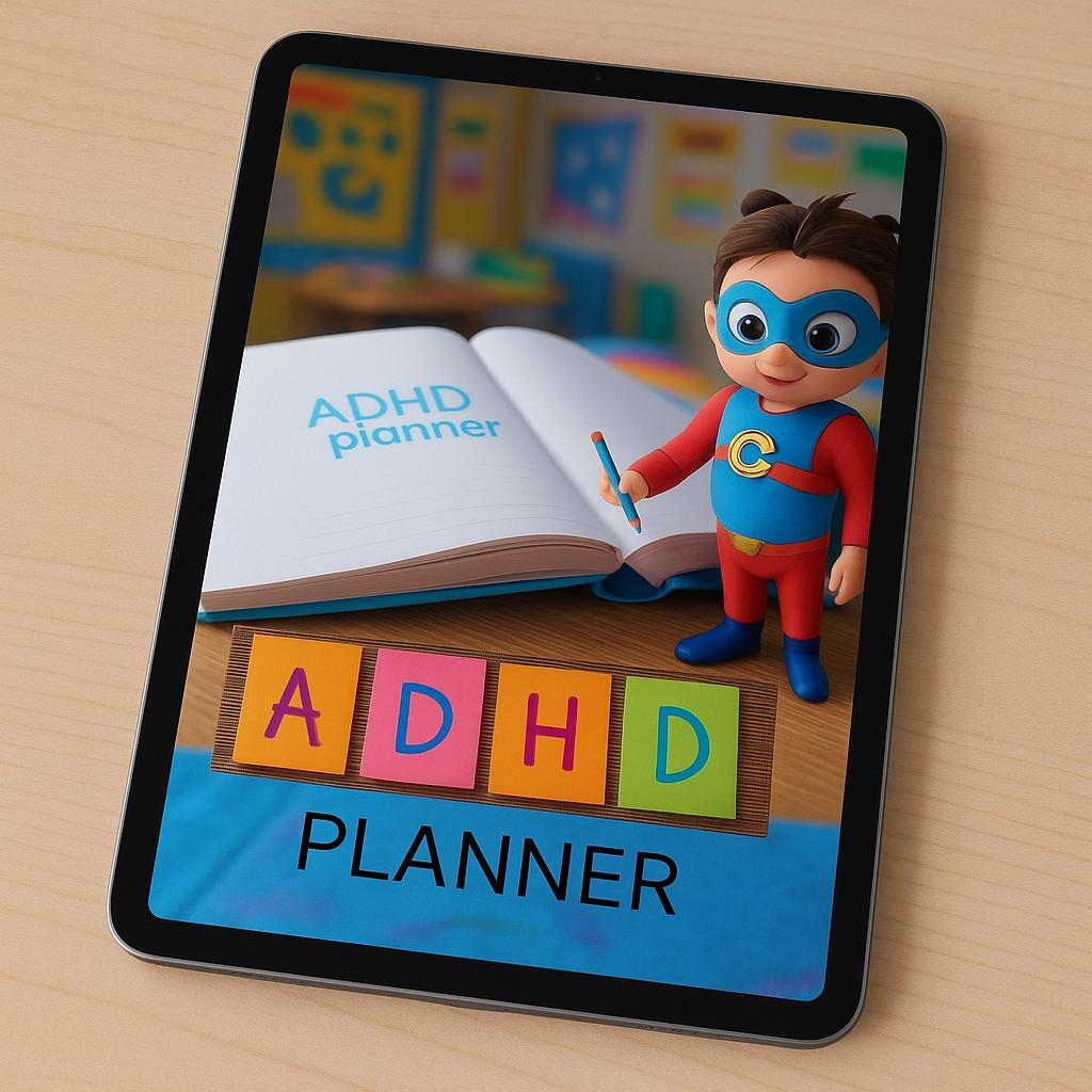 ADHD All-in-One Planner | Daily, Weekly, Monthly Planning, Goal Setting, Habit Tracking | Boost Productivity | Printable Download