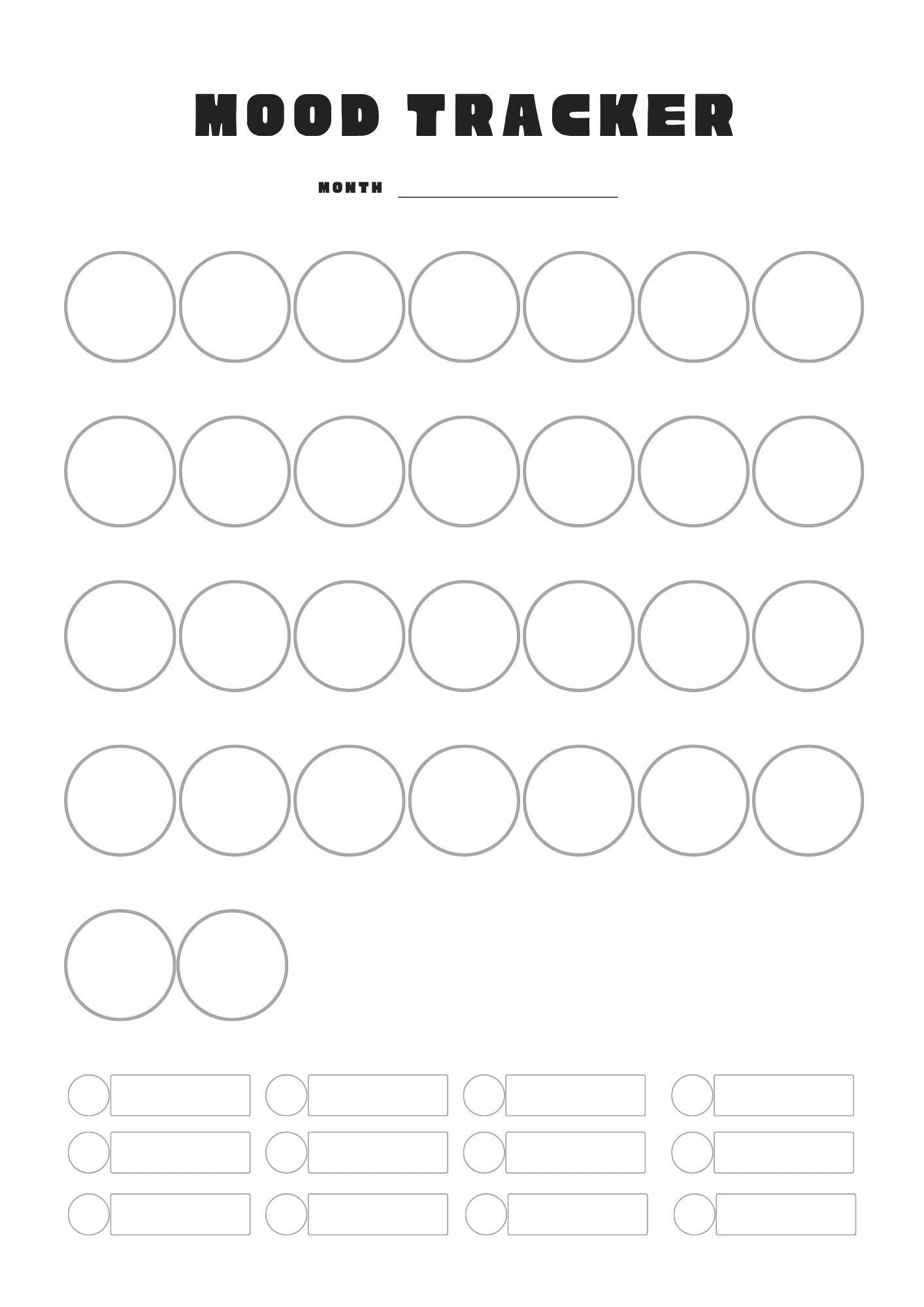 Emotional Wellness & Anxiety Tracker | Printable Mood Journal PDF | Daily Self-Care Tracker | Mental Health Habit Tracker | Mindfulness
