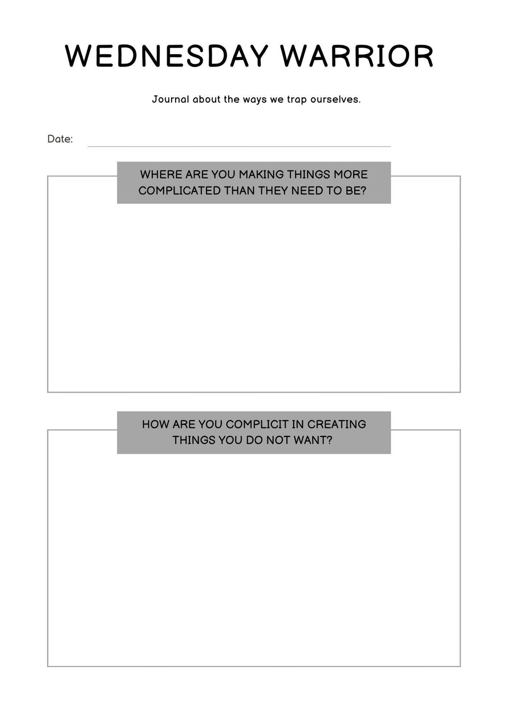 Printable Journaling Planner | Daily Reflection, Goal Setting & Mindfulness | Guided Prompts | Instant Download | Undated PDF