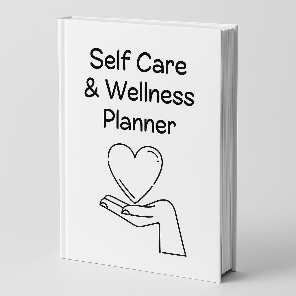Daily Wellness Planner | Mindfulness Journal & Self-Care Tracker | Printable PDF for Positive Mental Health - Habits