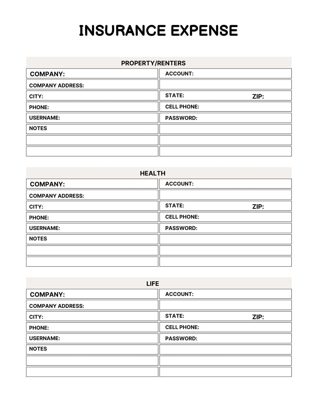 Home Maintenance Planner | Printable Organizer for Maintenance, Repairs & Projects - Instant Download
