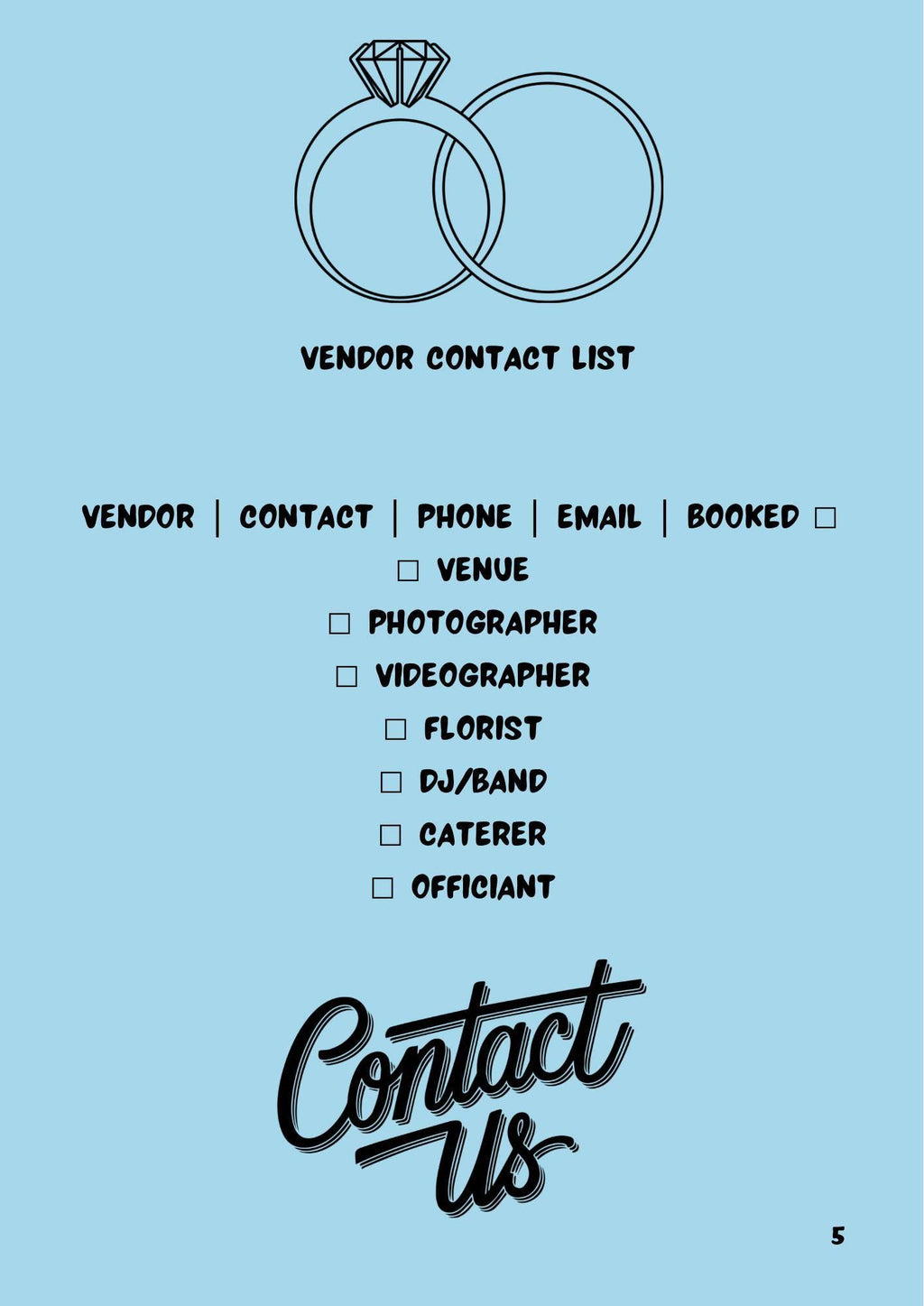 Budget Wedding Planner Elegant Printable for Brides Digital Wedding Checklist PDF