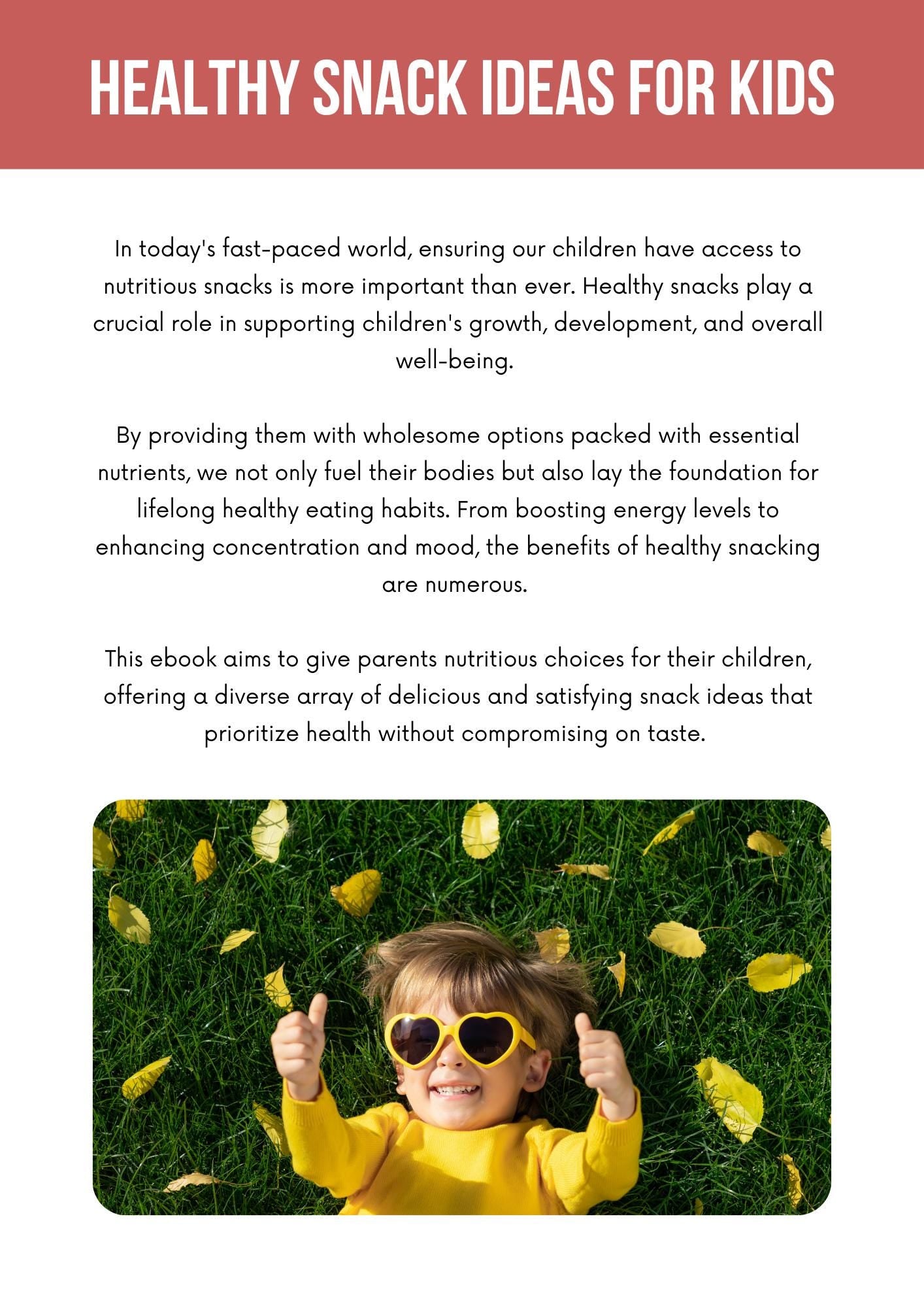 Nutritious & Delicious Kids' Snack Ideas Pack | Healthy Treats for Lunchboxes | Fruit Kabobs, Veggie Sticks, Parfaits | Easy Recipes