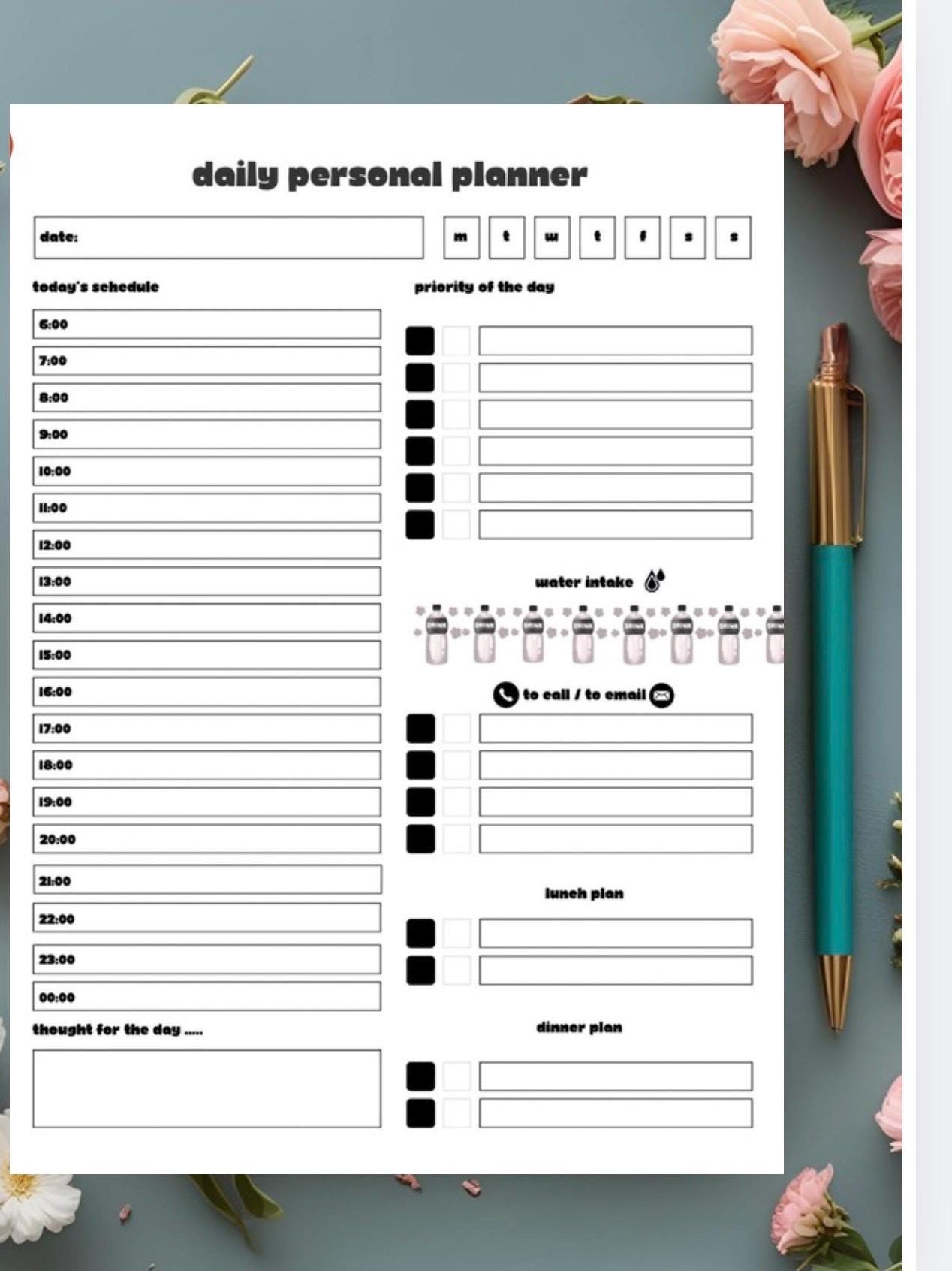 Custom Daily Planner: Your Secret Weapon for Tackling a Busy Day"