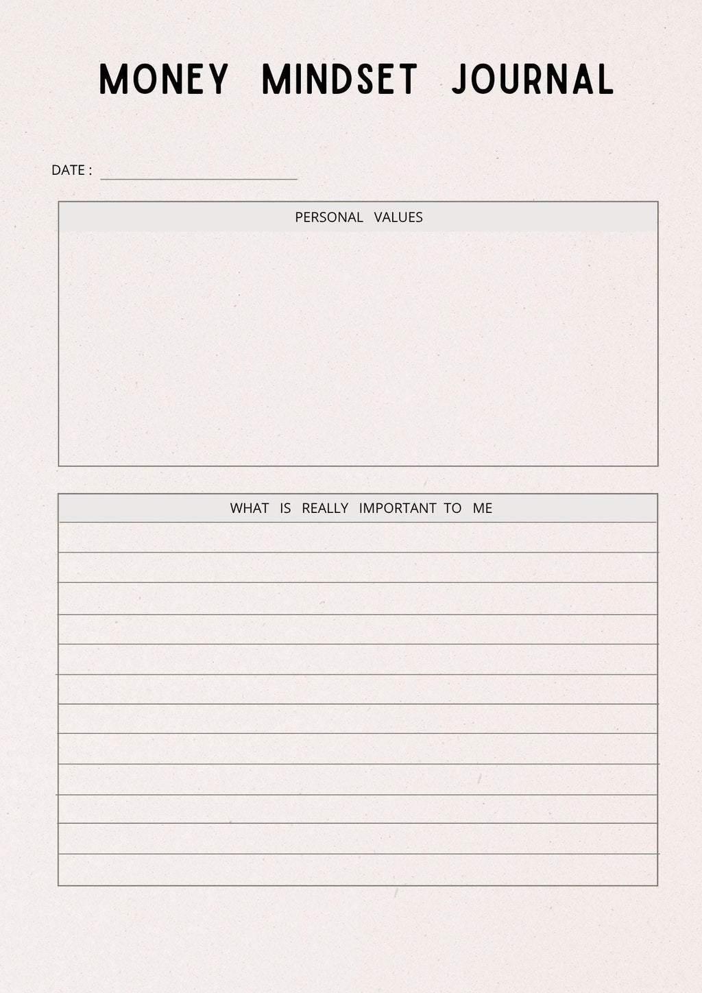 Money Mindset Journal & Abundance Affirmations | Financial Growth Planner PDF | Wealth Building Workbook for Manifesting Prosperity -