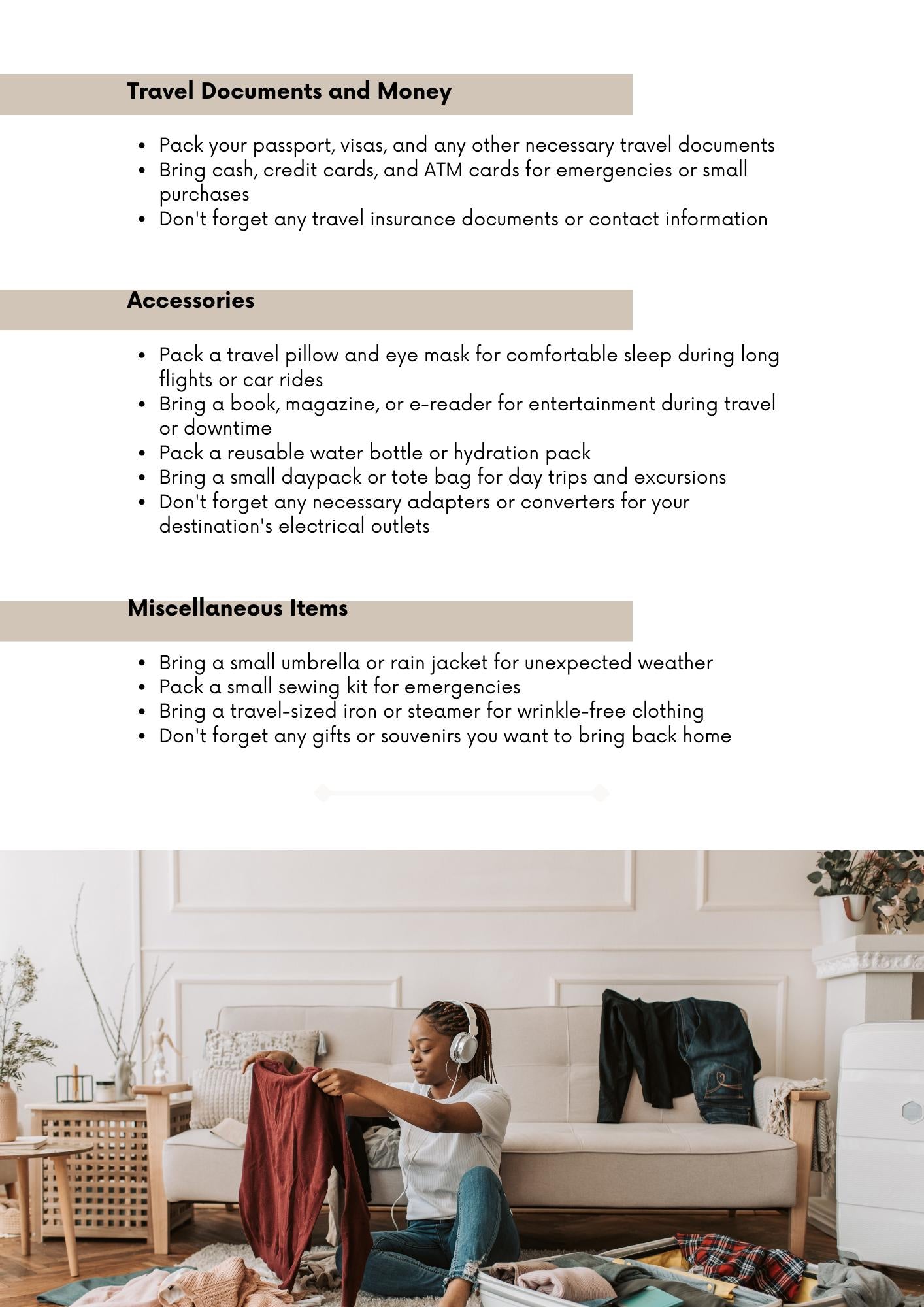Printable Ultimate Travel Checklist | Stress-Free Packing List for Adventures | Travel Planner PDF | Organizer