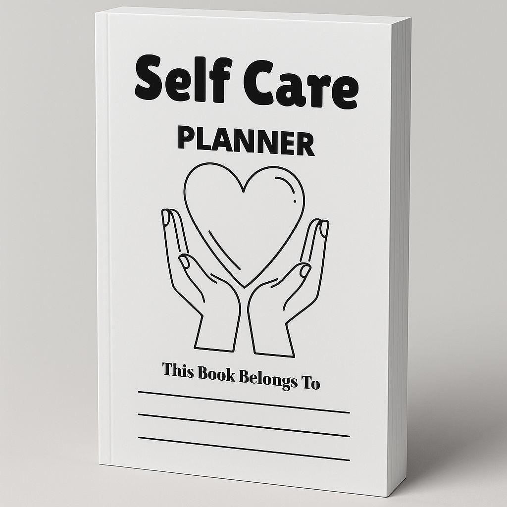 Daily Self Care Planner Mood Tracker | Wellness & Mindfulness Journal PDF for Mental Health | Printable Habit - Gratitude Tracker for