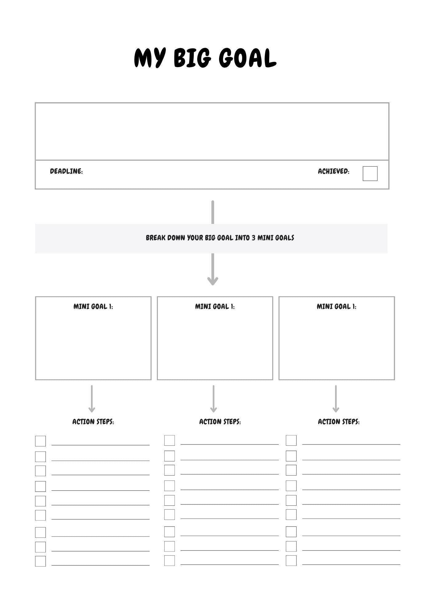 Fitness Goal Crusher Printable Planner - Motivate, Track Progress, Stay Organized - Instant Download