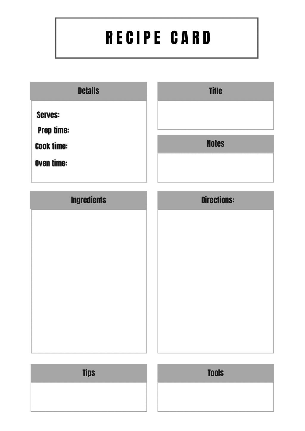 Recipe Cards Bundle