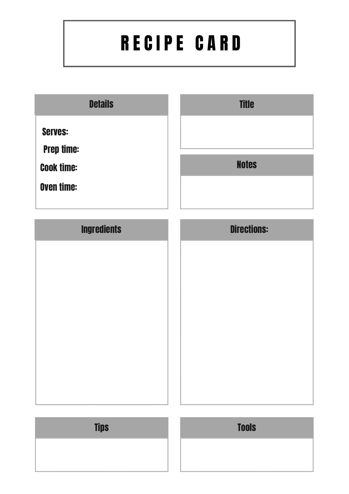 Recipe Cards Bundle