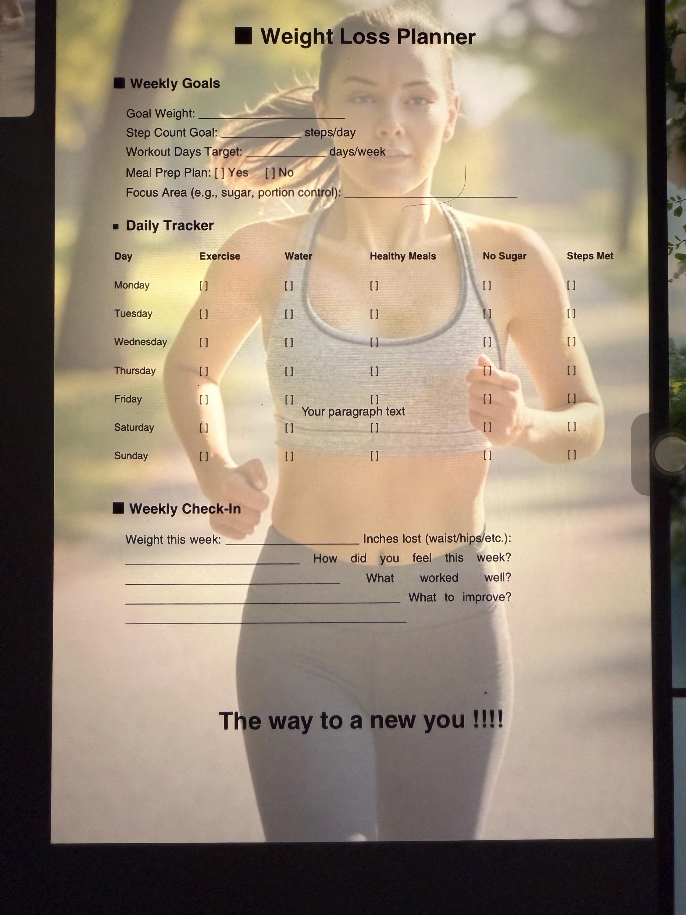 Health & Wellness Weight Loss Planner - Goal Setting, Meal Tracking, Workout Logs, Motivational Organizer - Celebrations