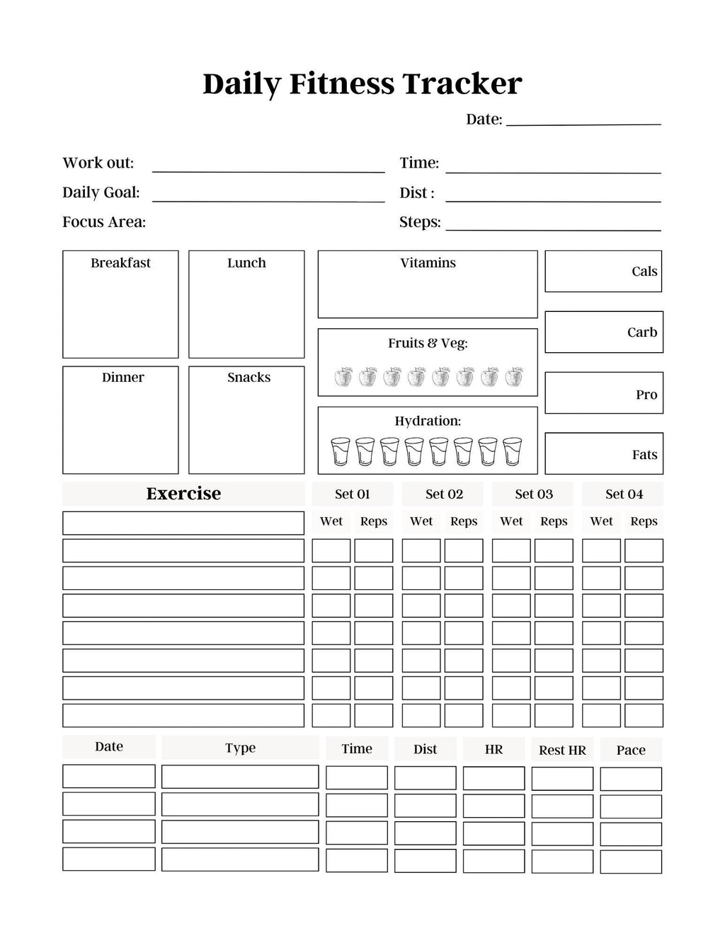 Ultimate Fitness Planner | Track Workouts, Nutrition & Goals Stay Organized - Motivated on Your Journey to Health - Wellness!