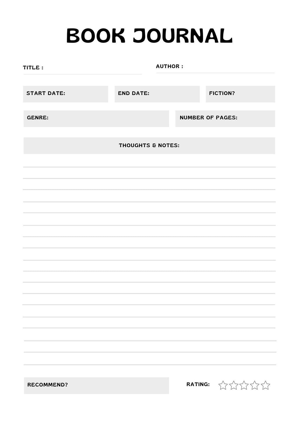 Organize Your Reading Journey | Beautifully Designed Reading Planner for Bookworms and Students | Printable PDF for Tracking Goals and