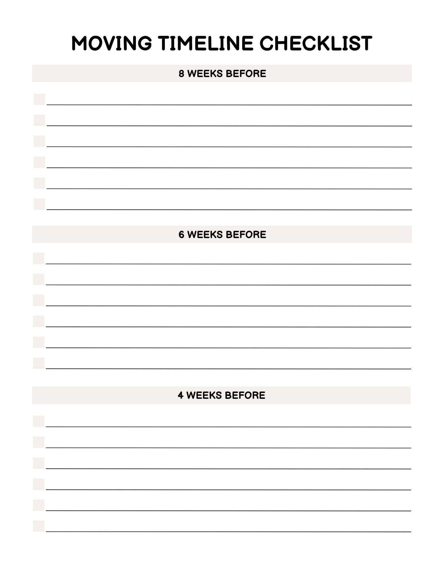 Moving Guide and Tips Planner | Printable Checklist for a Seamless Move
