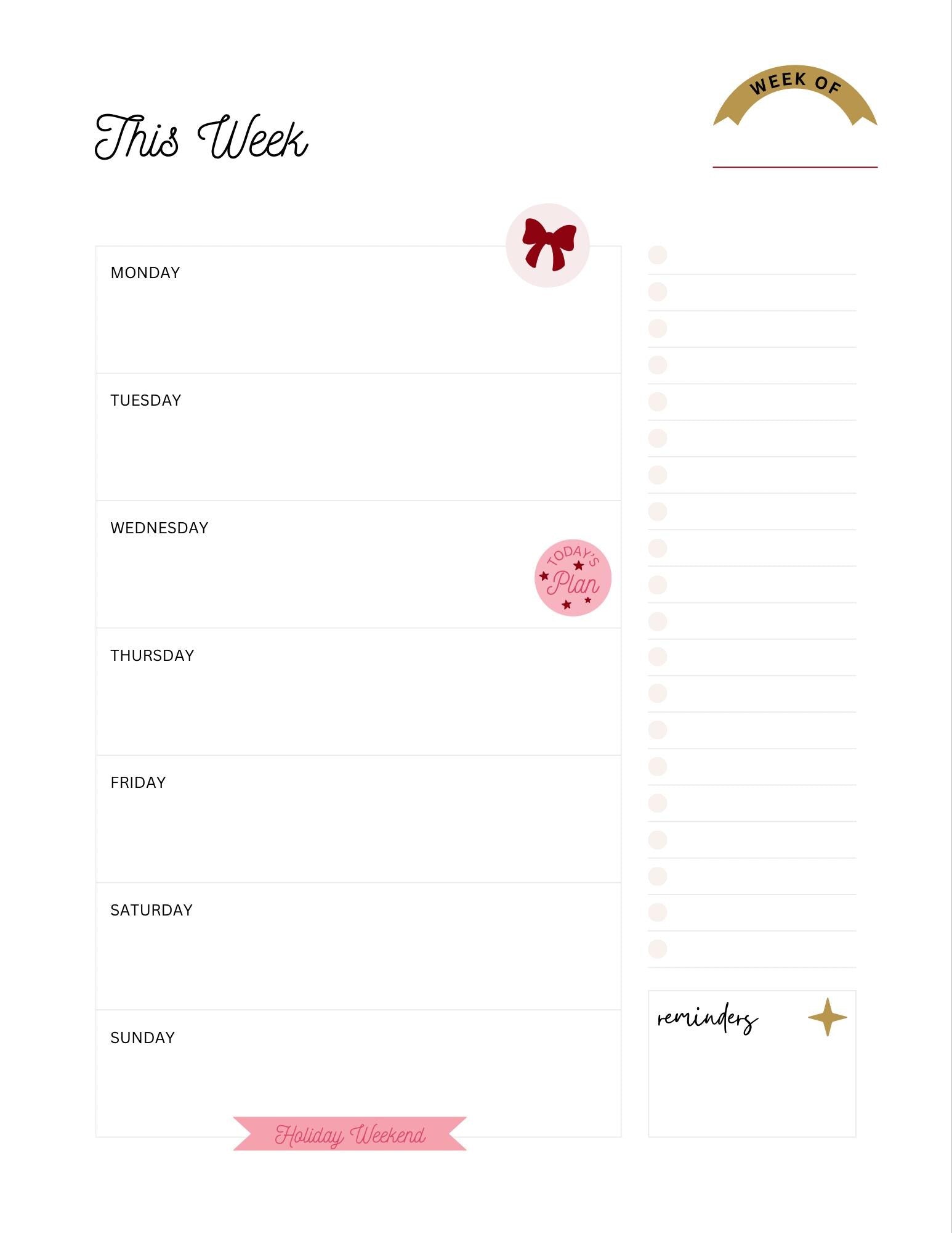Christmas Organizer Planner | Festive Budget Tracker | Gift List | Printable PDF | Instant Download | Holiday Countdown | User-Friendly