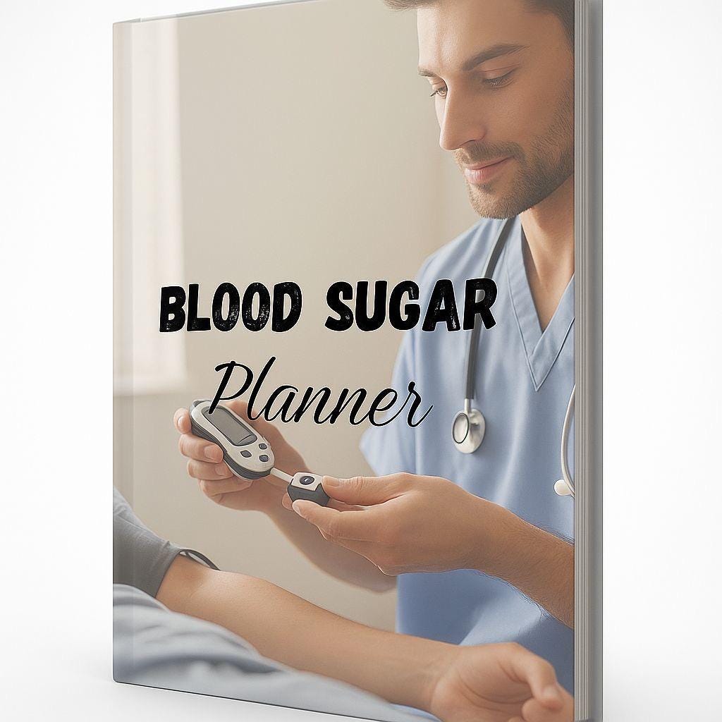 Health Journal & Blood Sugar Tracker | Digital Download Planner for Managing Medical Information, Glucose Levels, - Wellness Goals