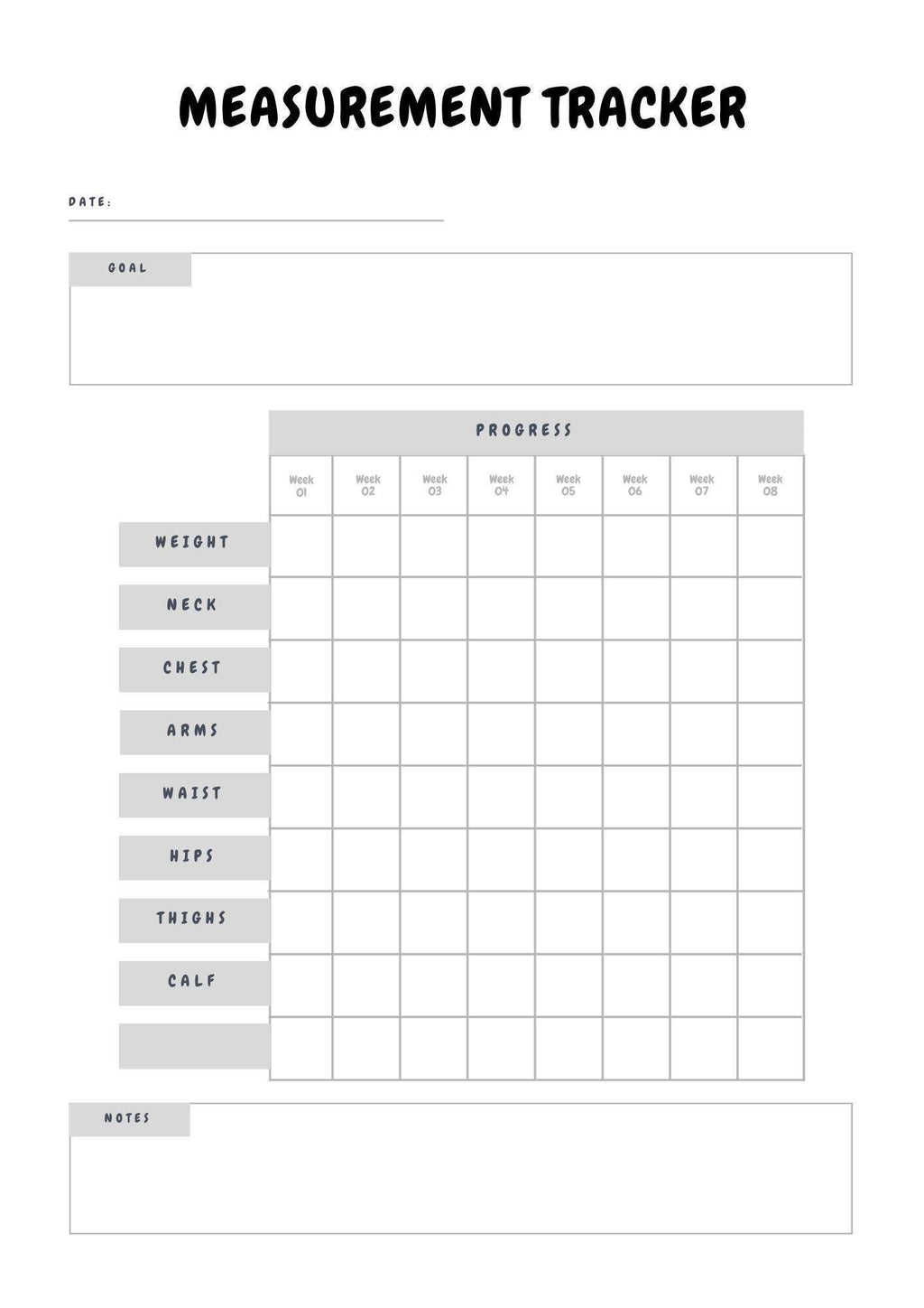 Fitness Goal Crusher Printable Planner - Motivate, Track Progress, Stay Organized - Instant Download