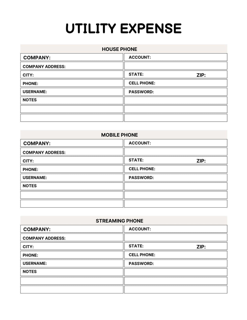 Home Maintenance Planner | Printable Organizer for Maintenance, Repairs & Projects - Instant Download