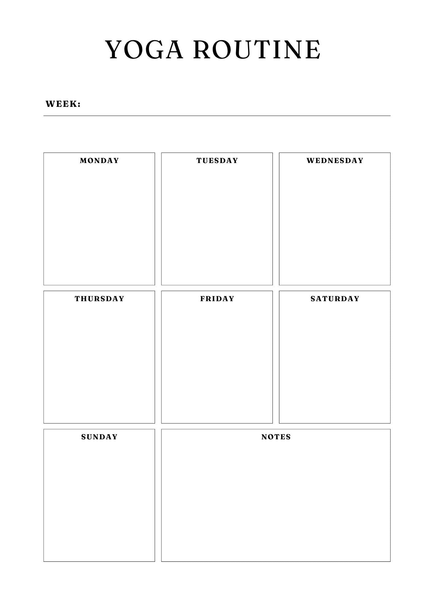 Yoga Session Log Printable Tracker to Enhance Practice & Track Progress | Mindful Reflection, Goal Setting, Poses - More