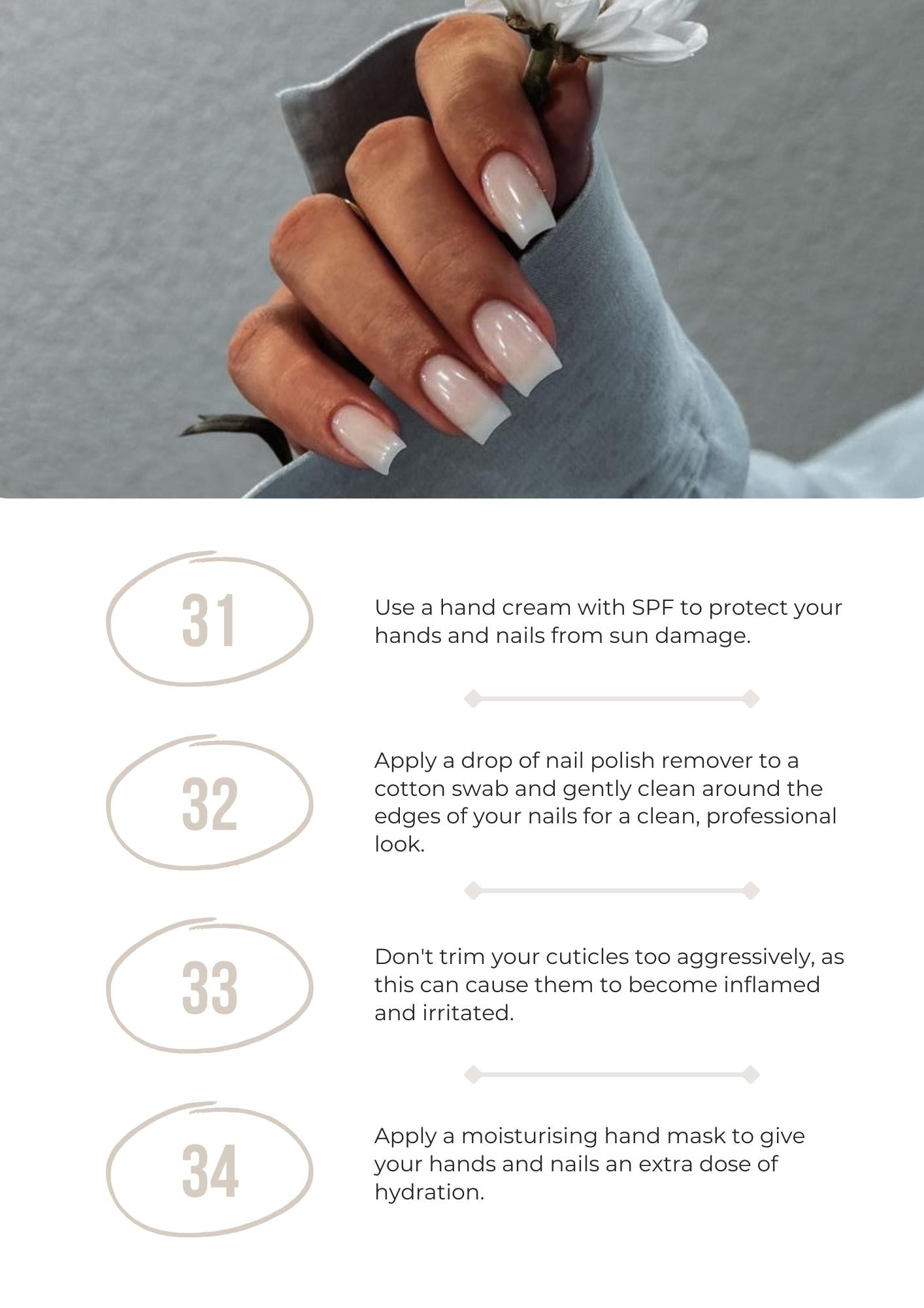 Ultimate Nail Care Guide: 50 Tips for Healthy Nails | Printable Nail Health Tips | Fungal Infection Prevention | Nail Enthusiasts Gift