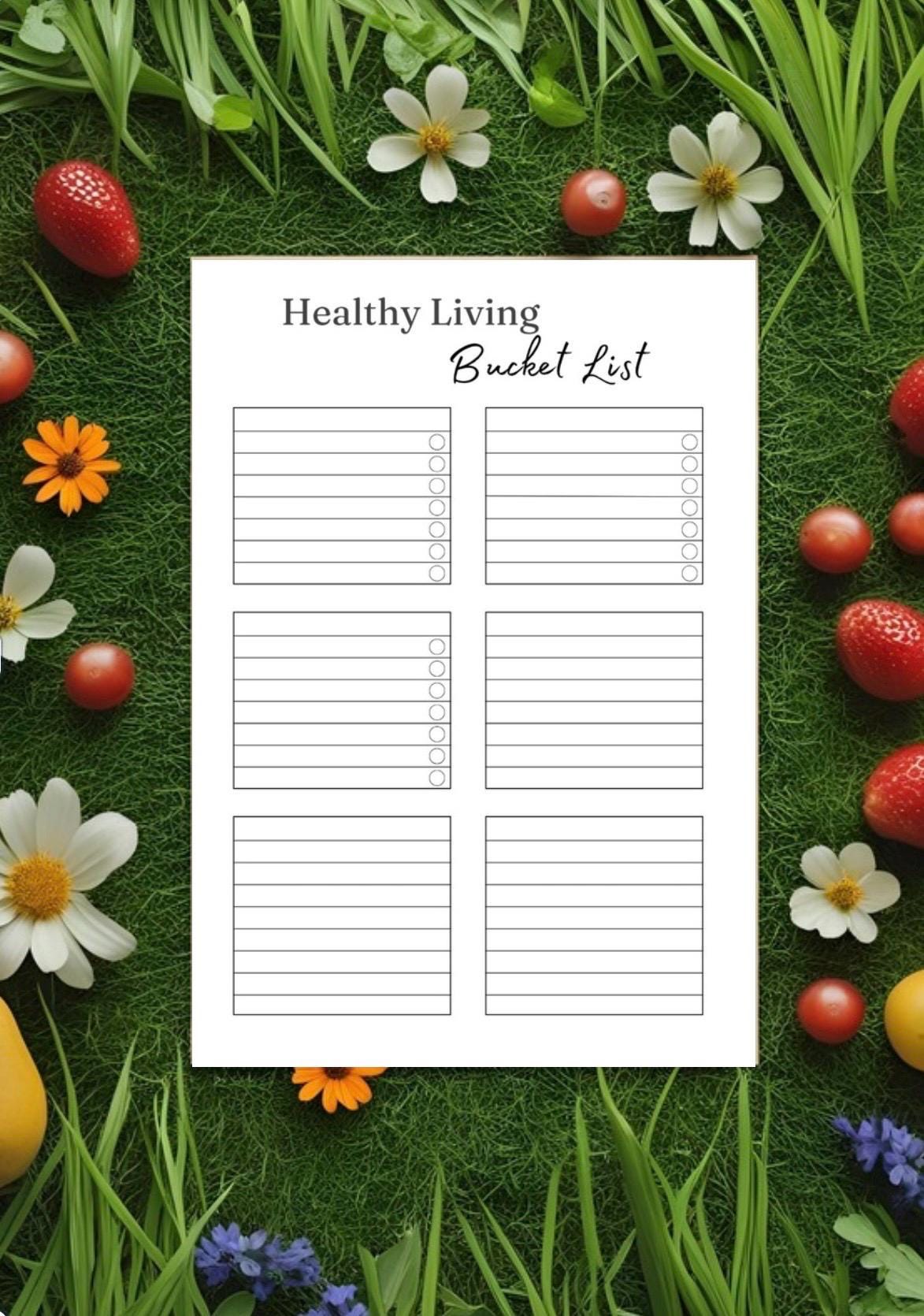 Transformational Healthy Living Planner | Wellness Journal with Meal & Fitness Tracker, Self-Care Organizer, Goal Setting | Printable