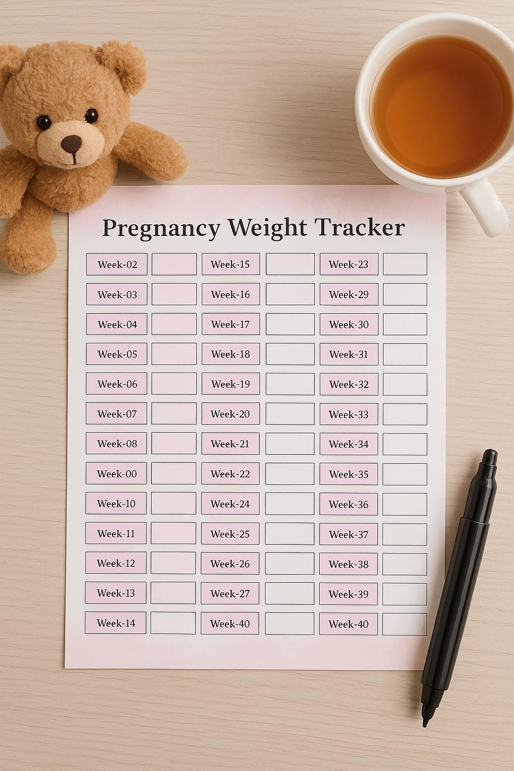 40 Weeks Pregnancy Journal | Expecting Mom's Diary | Baby Milestone Tracker | Pregnancy Memory Book