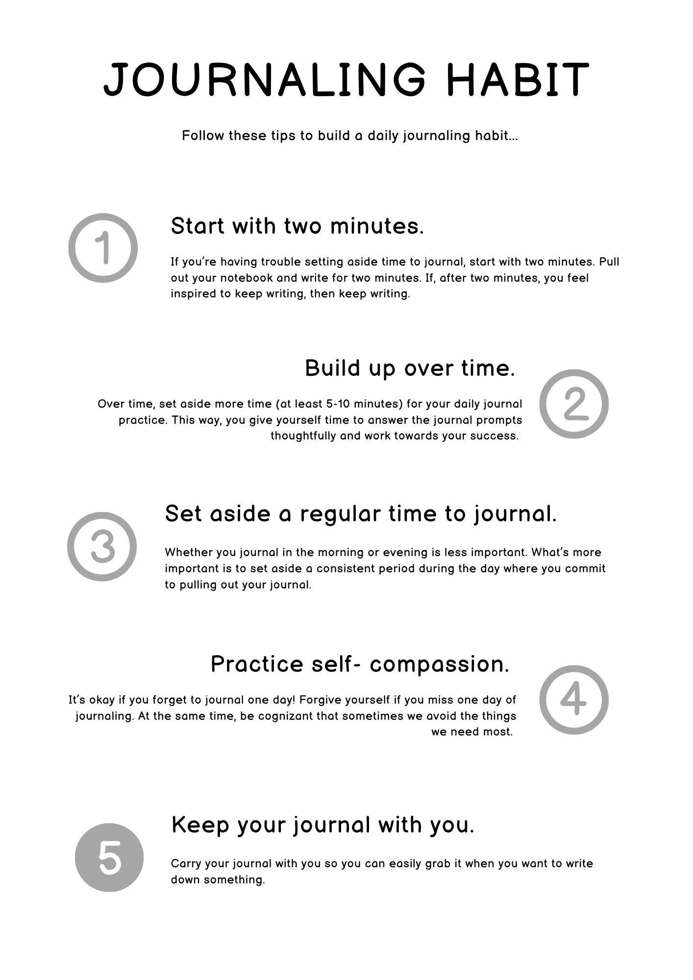 Printable Journaling Planner | Daily Reflection, Goal Setting & Mindfulness | Guided Prompts | Instant Download | Undated PDF